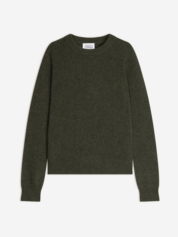 Round Neck 4-Ply Jumper - Lexini - Green