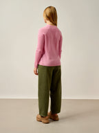 Pull Col Montant Boutons Poignets Assia - Dragée