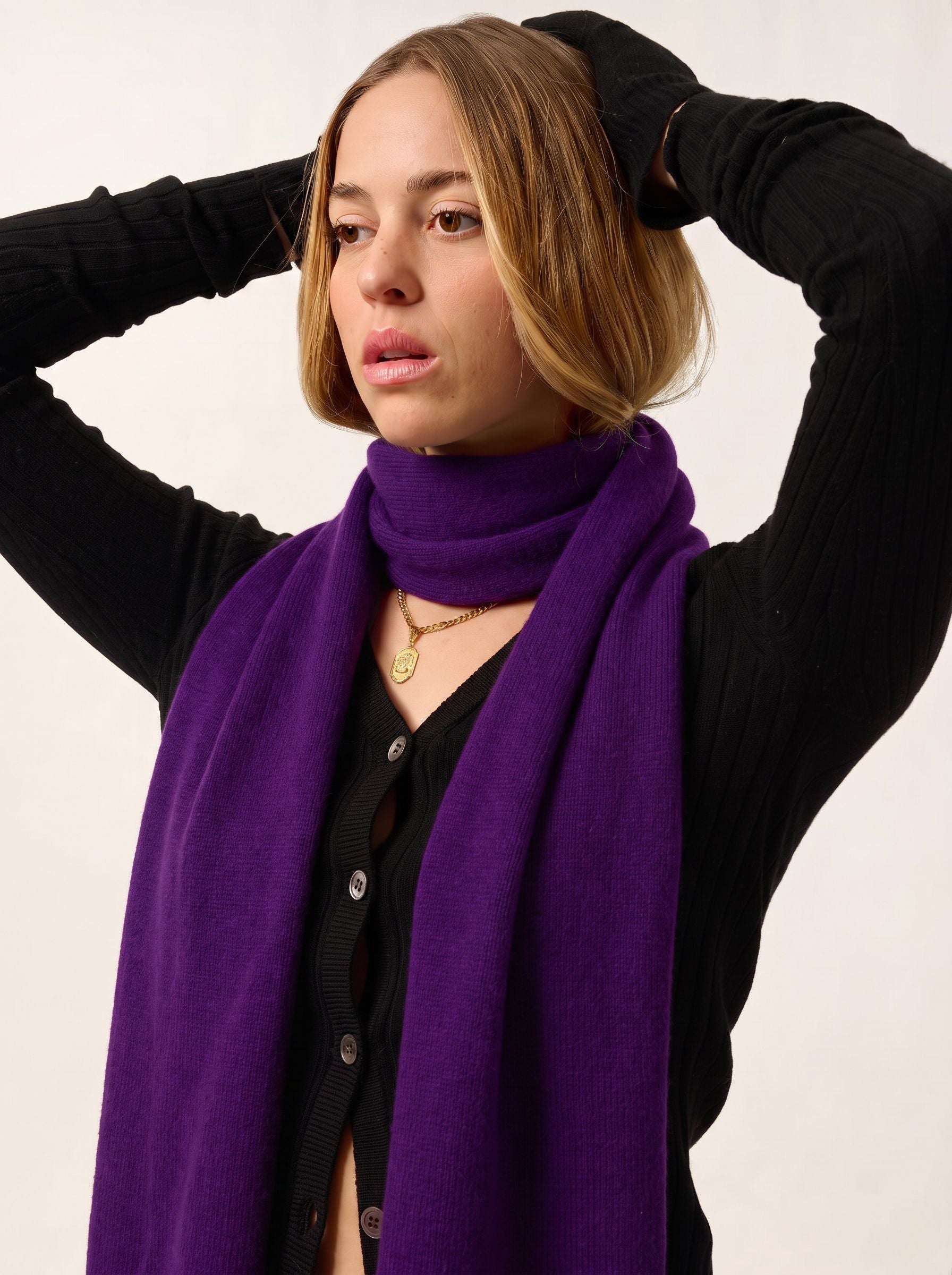 Écharpe 4 Fils Apolline - Violette - Acc