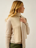 Poncho Ouvert Col Roulé 4 Fils Siv - Avoine