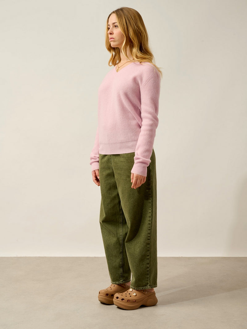 Pull Col V Daisy - Poudre