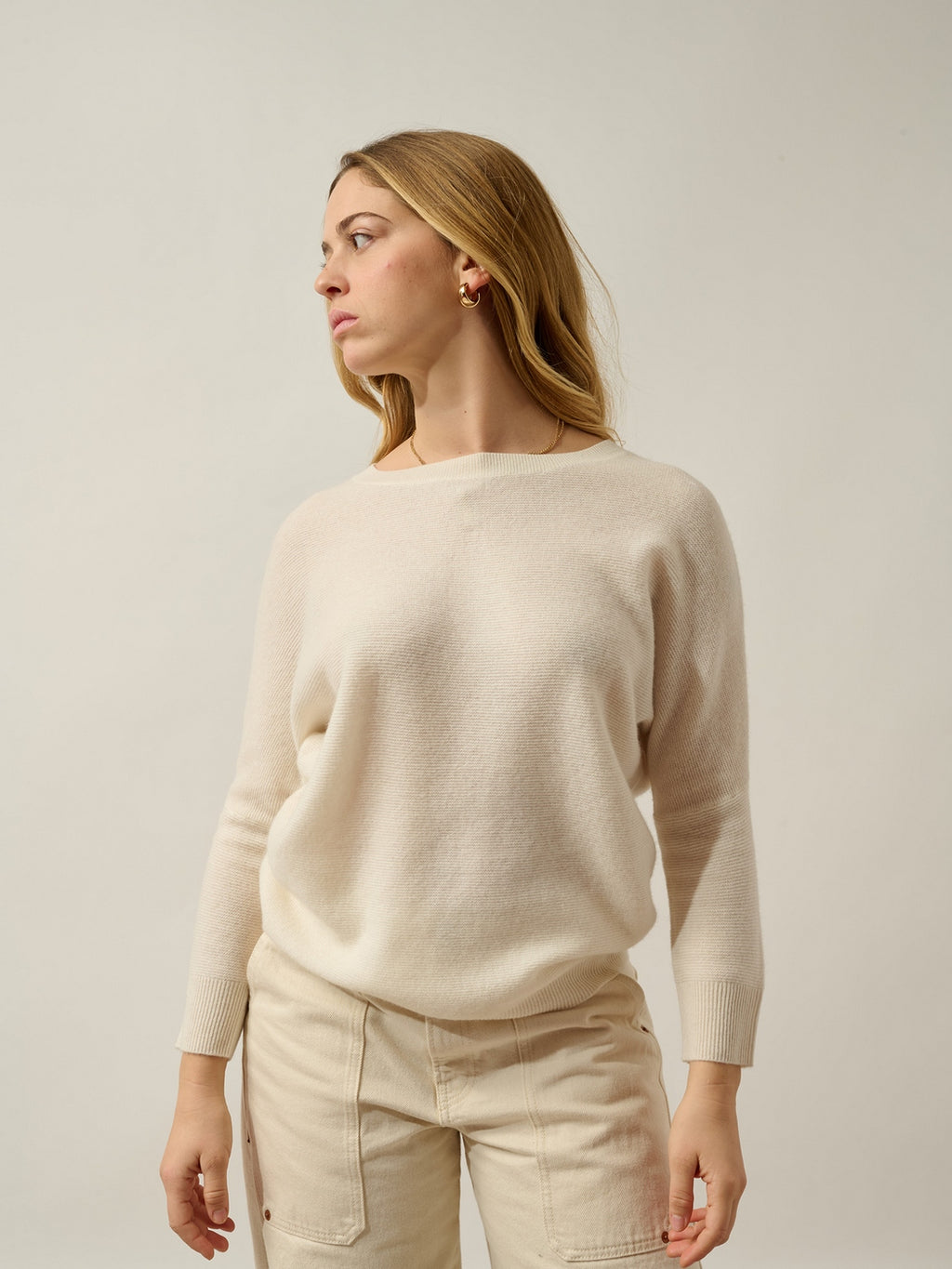 Pull Col Rond Sigrid - Ivoire