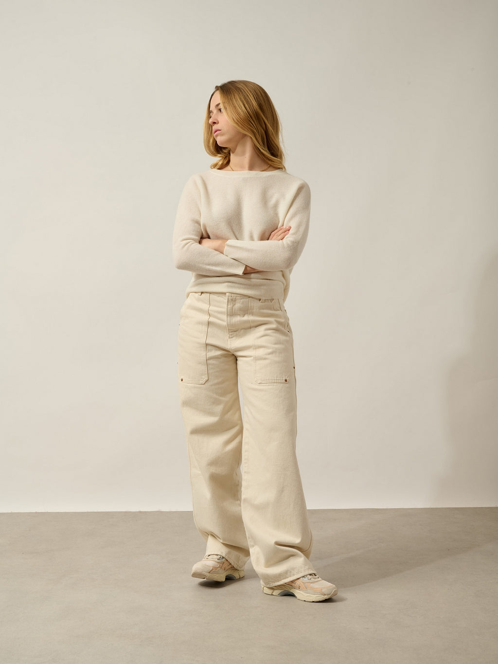 Pull Col Rond Sigrid - Ivoire