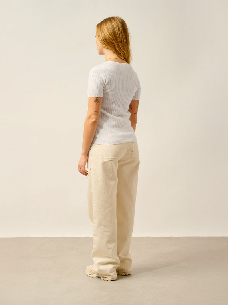 T-Shirt Col V Eira - Neige