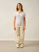 T-Shirt Col V Eira - Neige