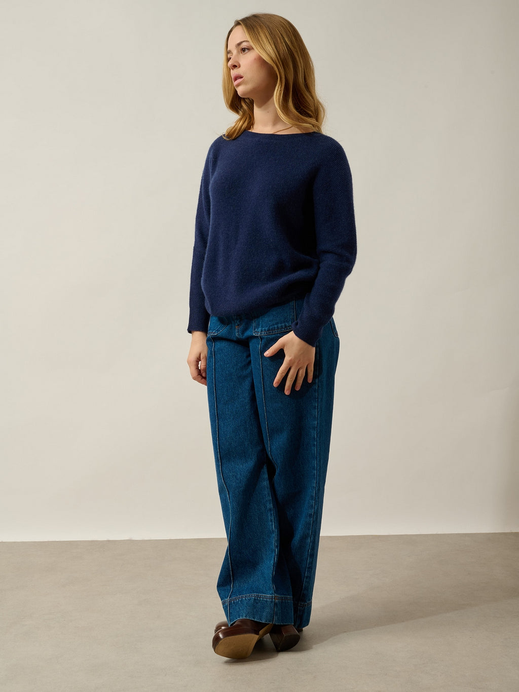 Pull Col Rond Karin - Bleu Nuit