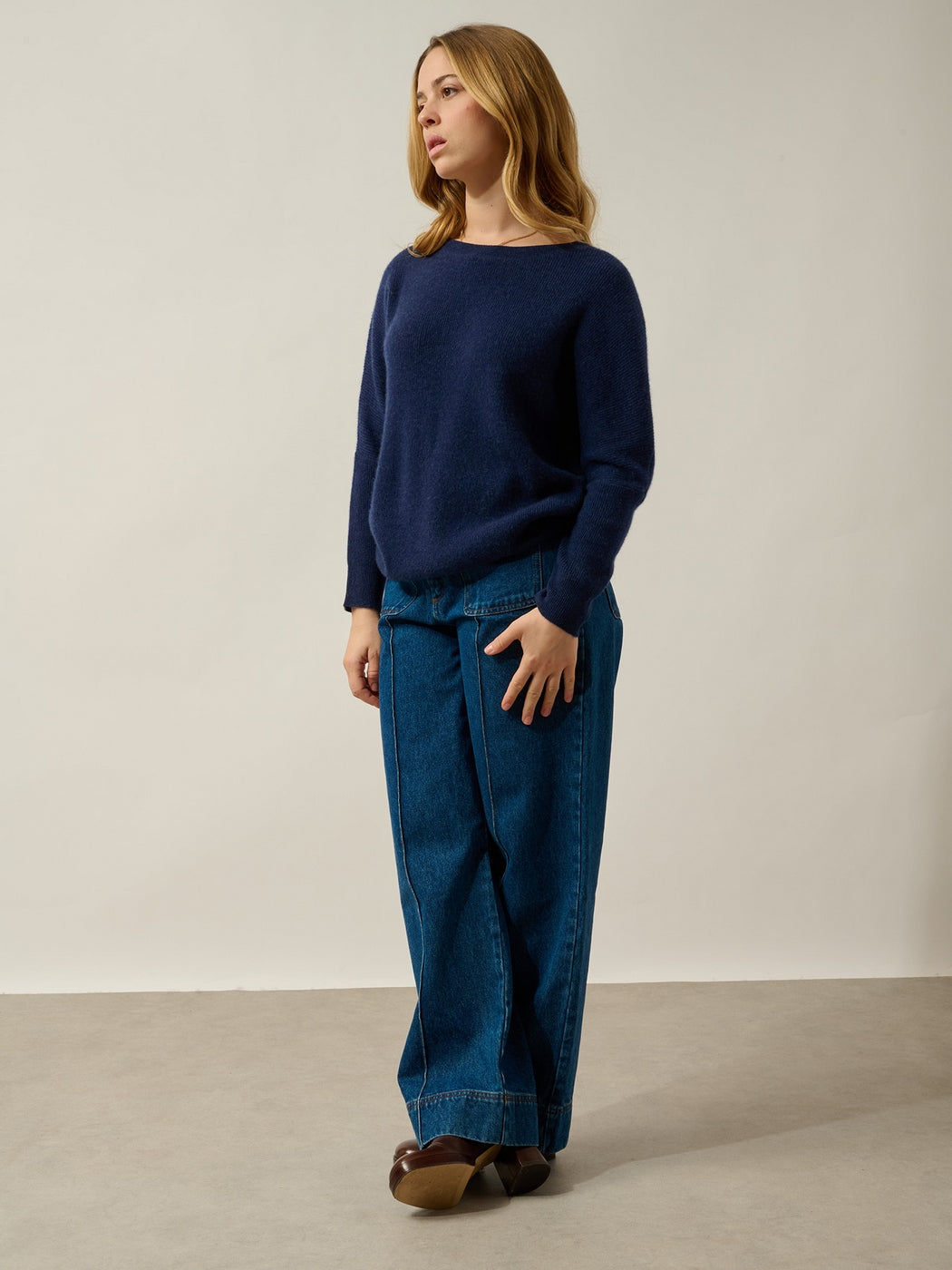 Pull Col Rond Karin - Bleu Nuit