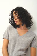 T-Shirt Col V - Kali - Nuage Chiné