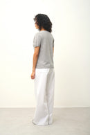 T-Shirt Col V - Kali - Nuage Chiné