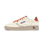 Medalist Low White and Pumpkin Leather and Suede
