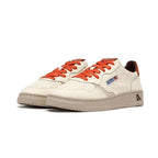 Medalist Low White and Pumpkin Leather and Suede