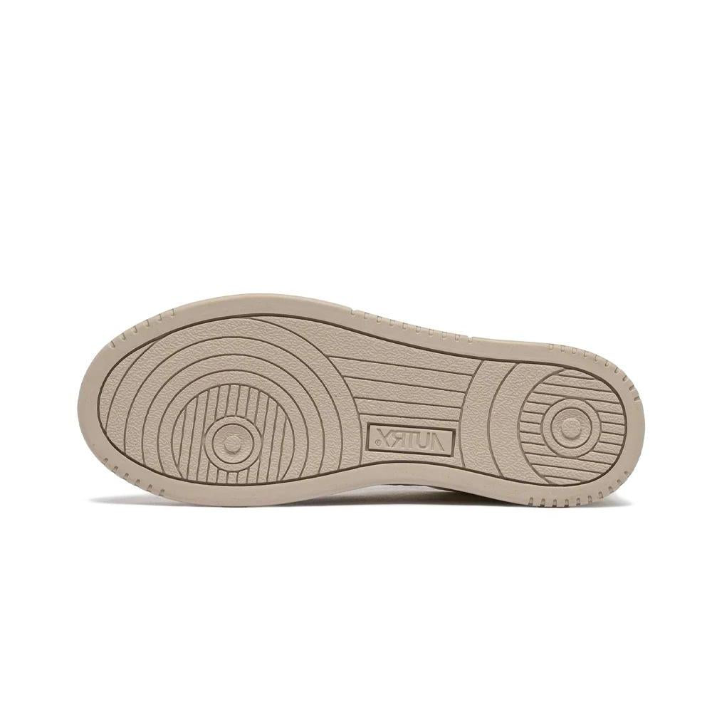 Medalist Low White and Pumpkin Leather and Suede