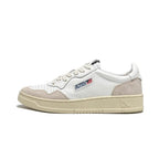 Medalist Low Leather White Beige Suede