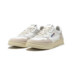 Medalist Low Leather White Beige Suede
