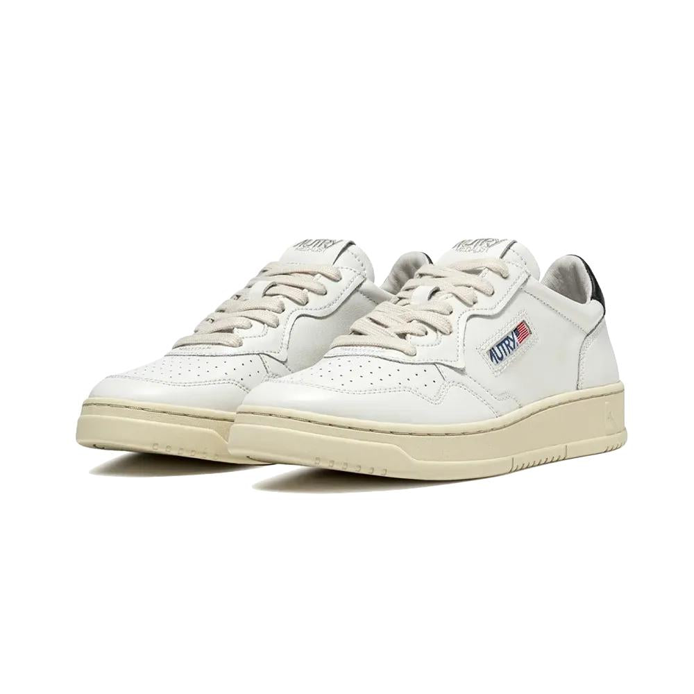 Medalist Low Leather White Black Tab