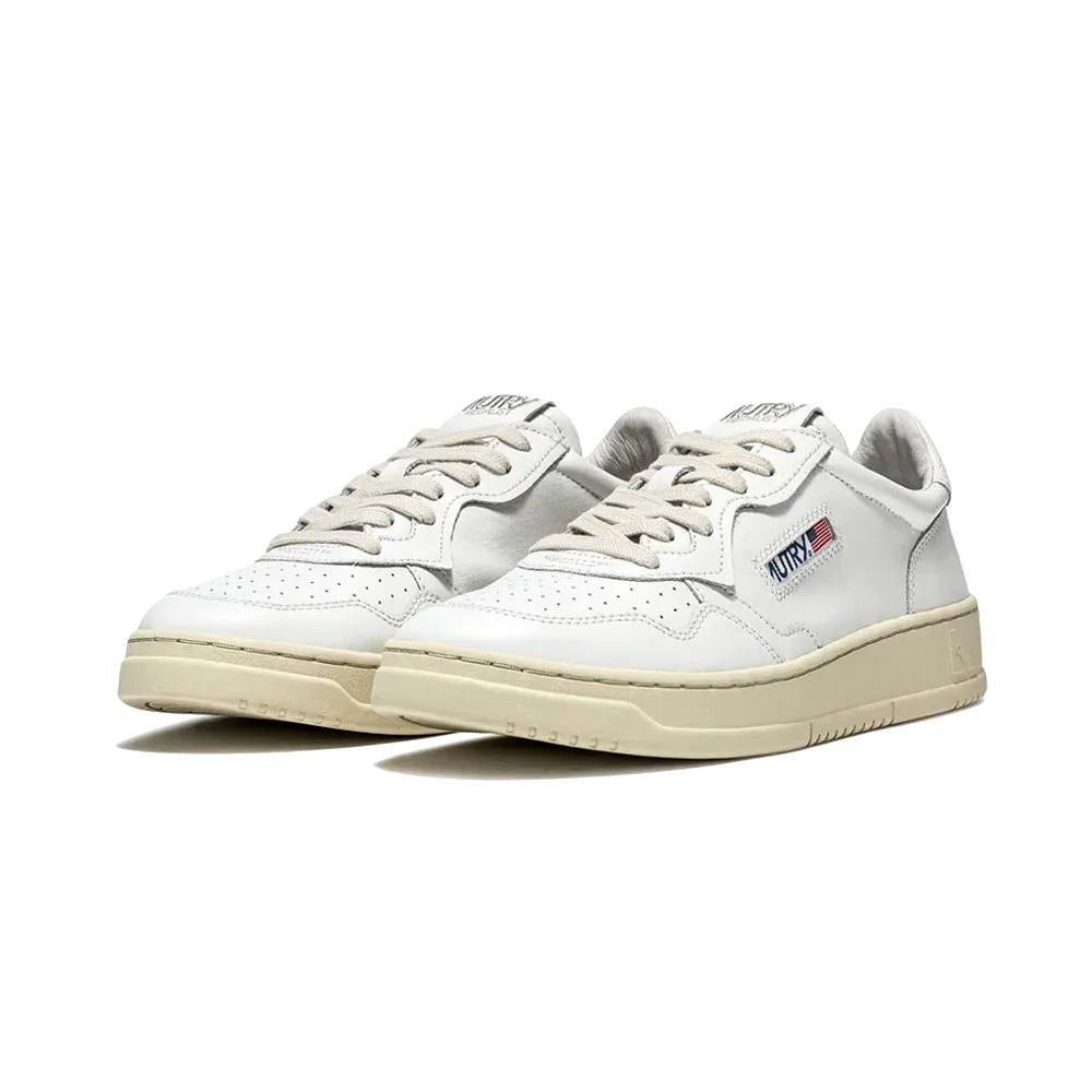 Medalist Low Leather White Cream