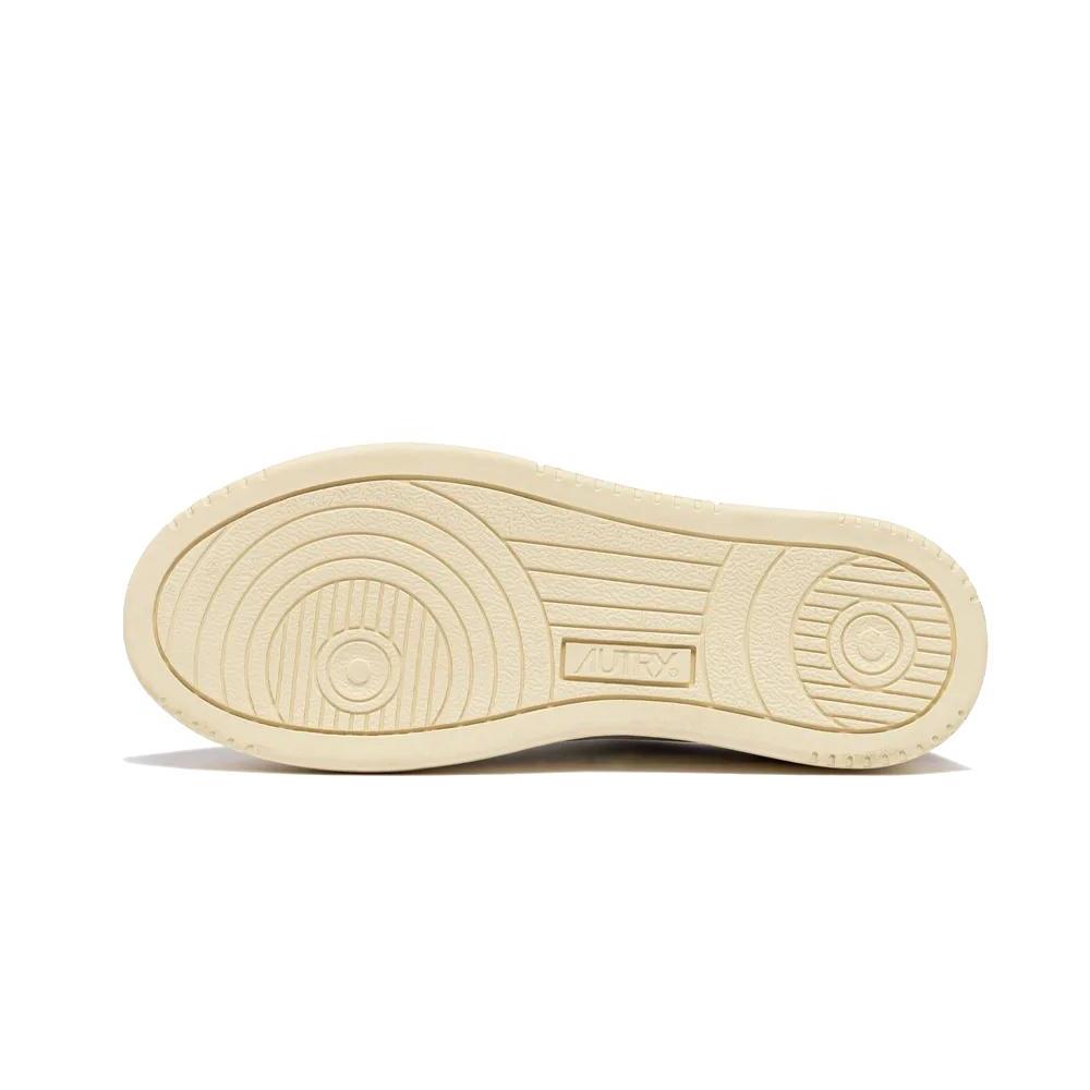 Medalist Low Leather White Silver Beige