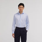 Chemise Premium En Pinpoint Double Retors Bleue