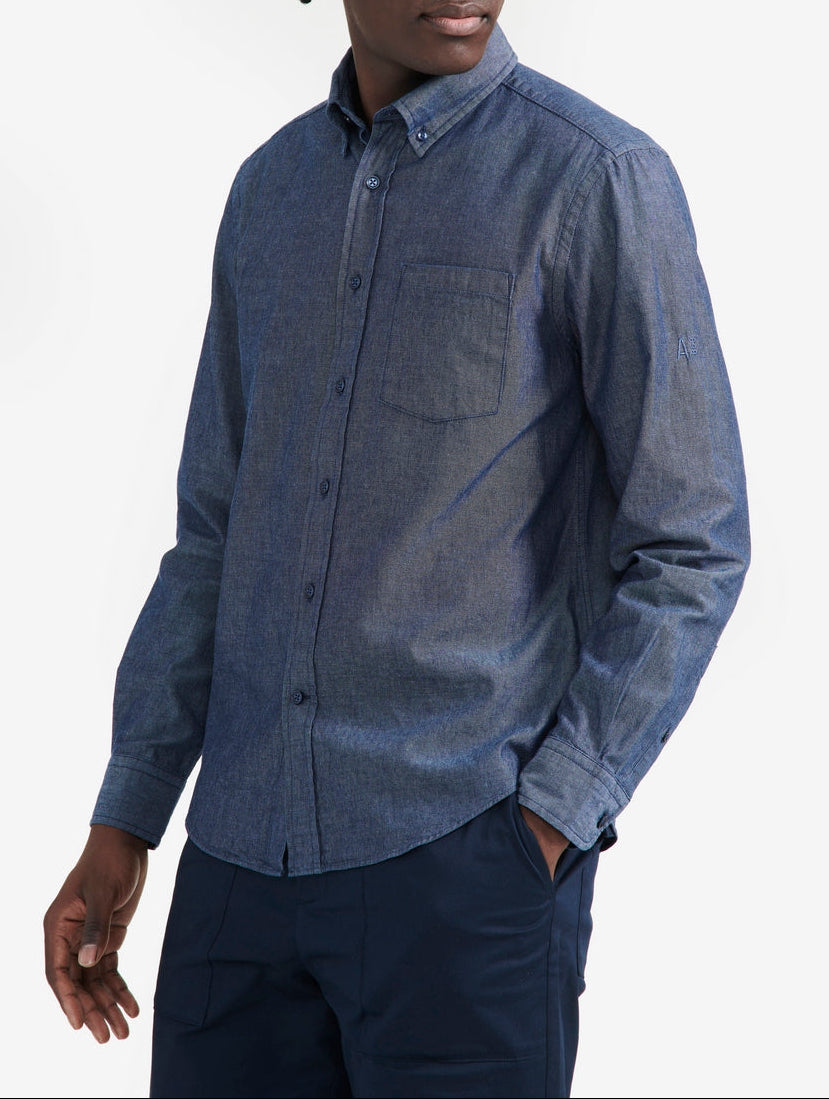 Chemise Manches Longues - Dark Chambray - Homme