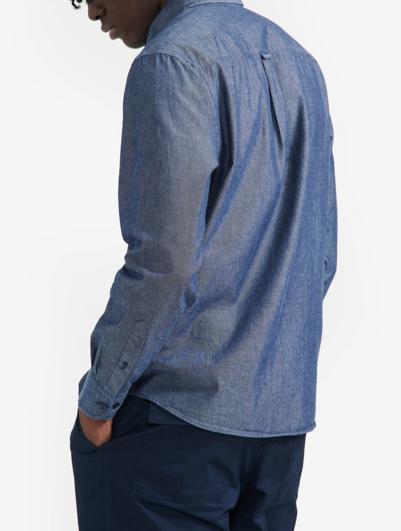 Chemise Manches Longues - Dark Chambray - Homme