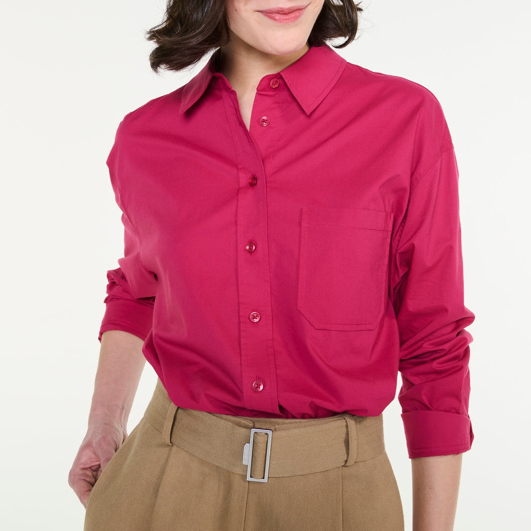 Chemise Manches Longues - Magenta - Femme