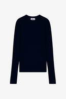 Pull Col Rond - Avana - Navy