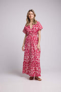 Robe Long Manches Courtes - Bleu