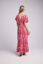 Robe Long Manches Courtes - Bleu