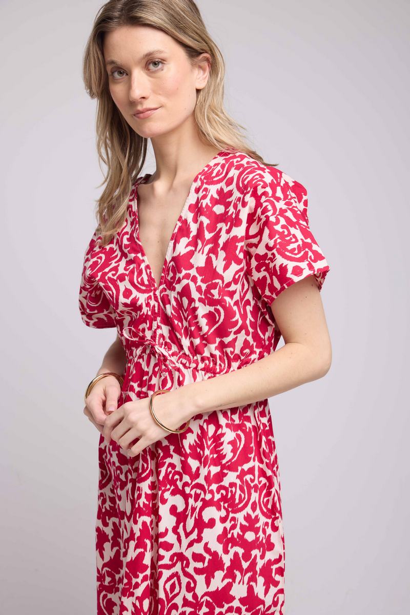 Robe Long Manches Courtes - Bleu