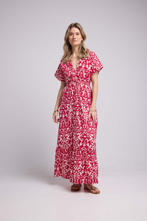 Robe Long Manches Courtes - Bleu