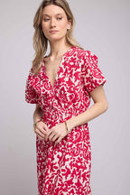 Robe Long Manches Courtes - Bleu
