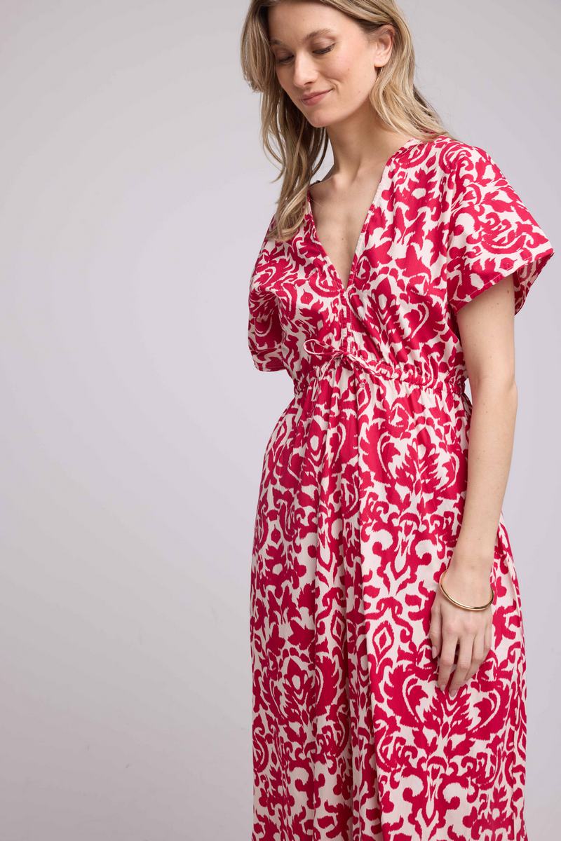 Robe Long Manches Courtes - Bleu