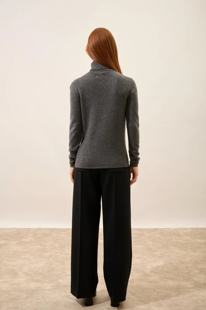 Pull Col Roulé - Ava - Anthracite Chiné