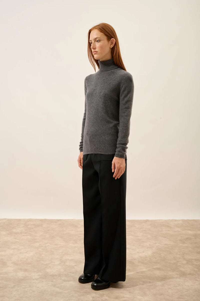 Pull Col Roulé - Ava - Anthracite Chiné