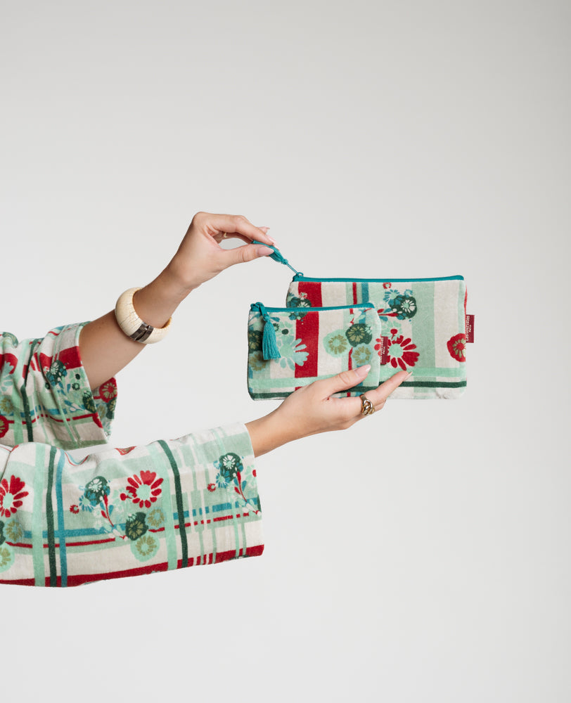 Medium Pouch Velvet - Dundee sauge