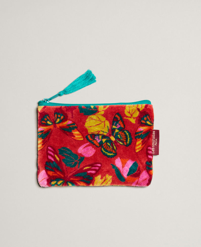 Small Pouch Velvet - Holy red clay