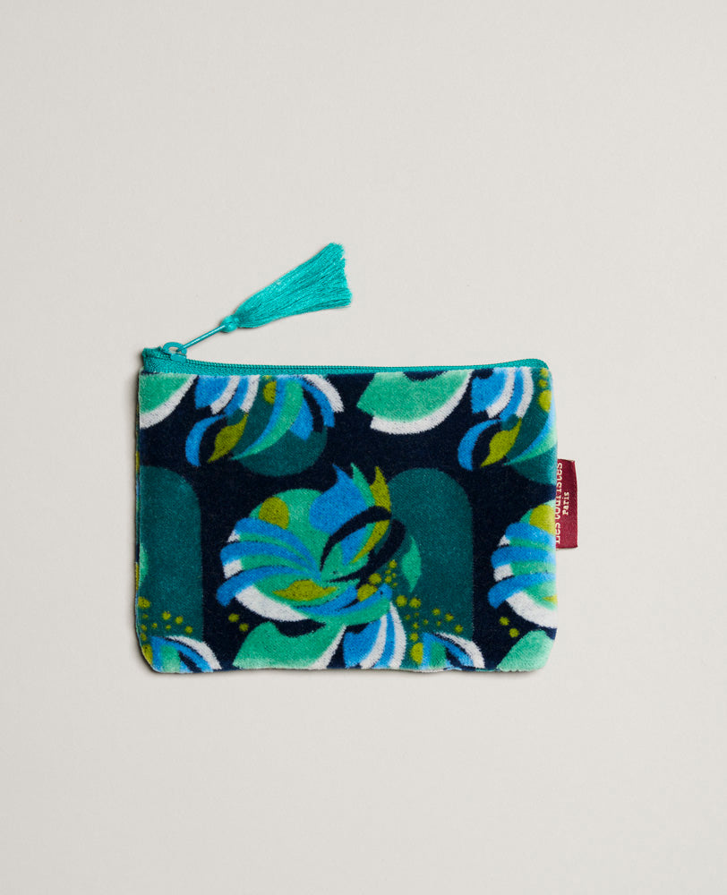 Small Pouch Velvet - Split navy
