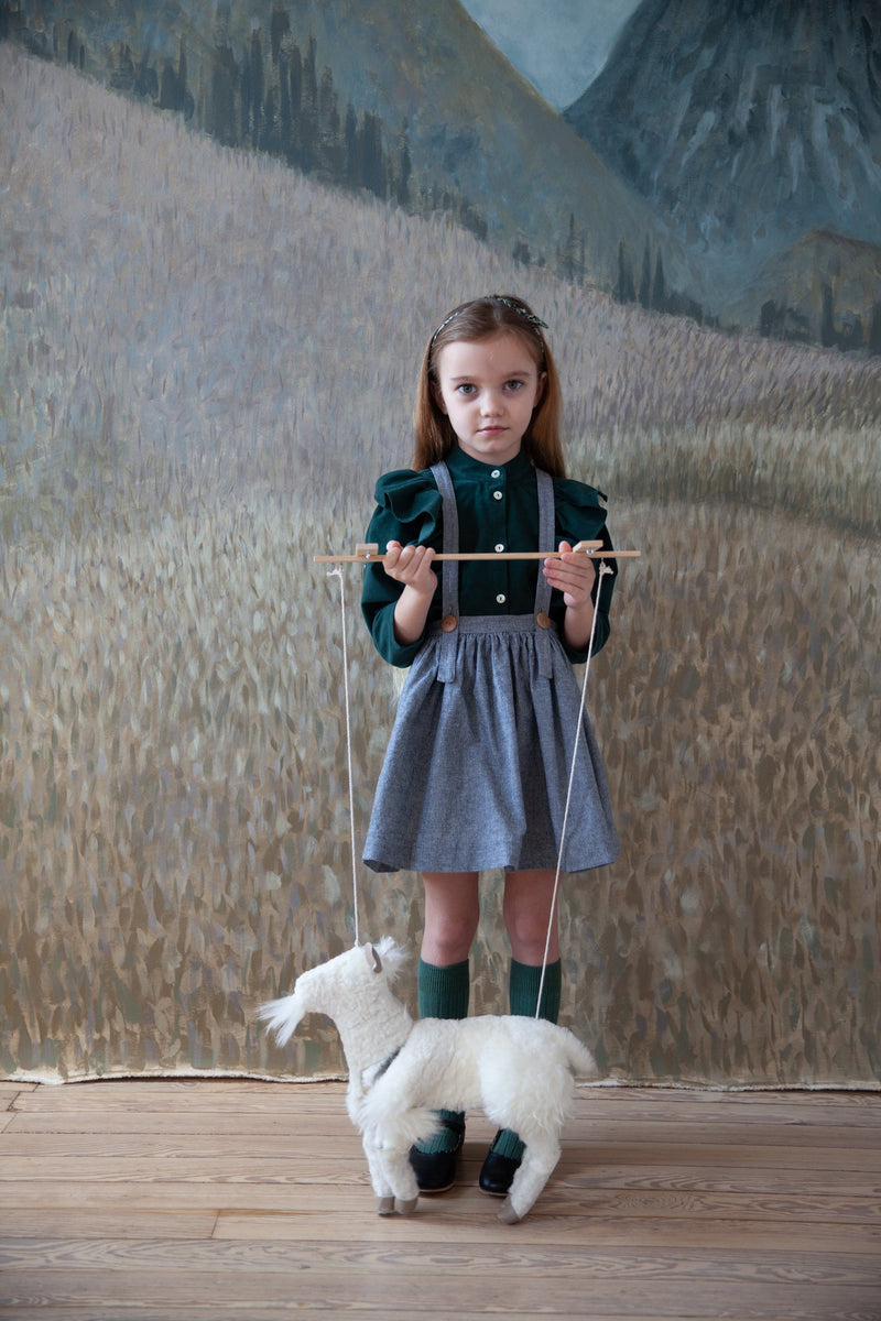 Blusa Edna evergreen - Selección Soor Ploom disponible en amaetc.com, concept store ecológico para niños