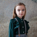 Blusa Edna evergreen - Selección Soor Ploom disponible en amaetc.com, concept store ecológico para niños