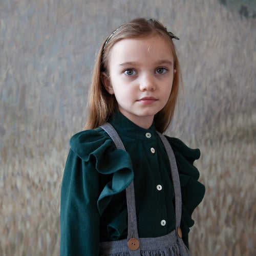 Blusa Edna evergreen - Selección Soor Ploom disponible en amaetc.com, concept store ecológico para niños