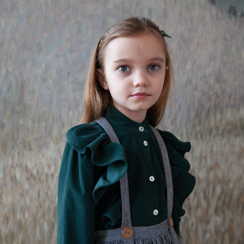 Blusa Edna evergreen - Selección Soor Ploom disponible en amaetc.com, concept store ecológico para niños