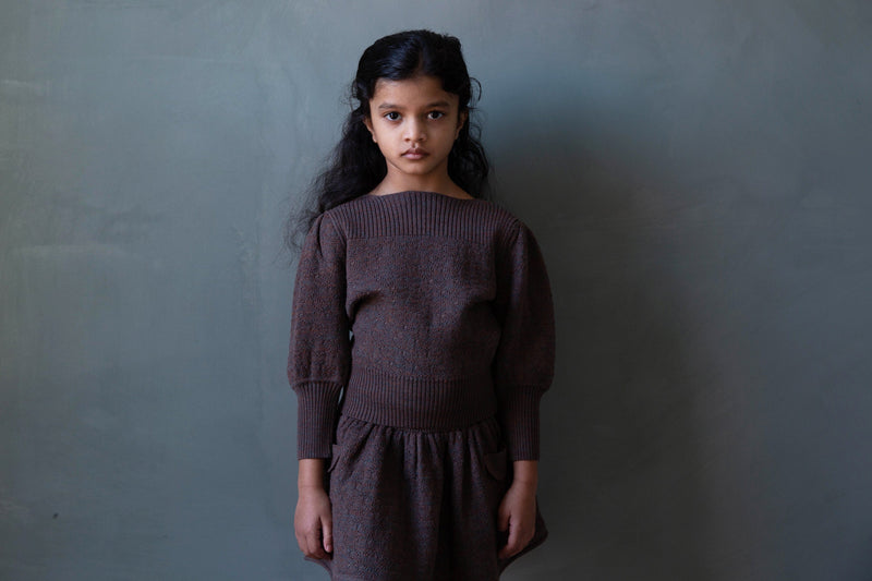 Winona mineral sweater in merino wool - Soor Ploom selection available on amaetc.com, eco-friendly concept store for children