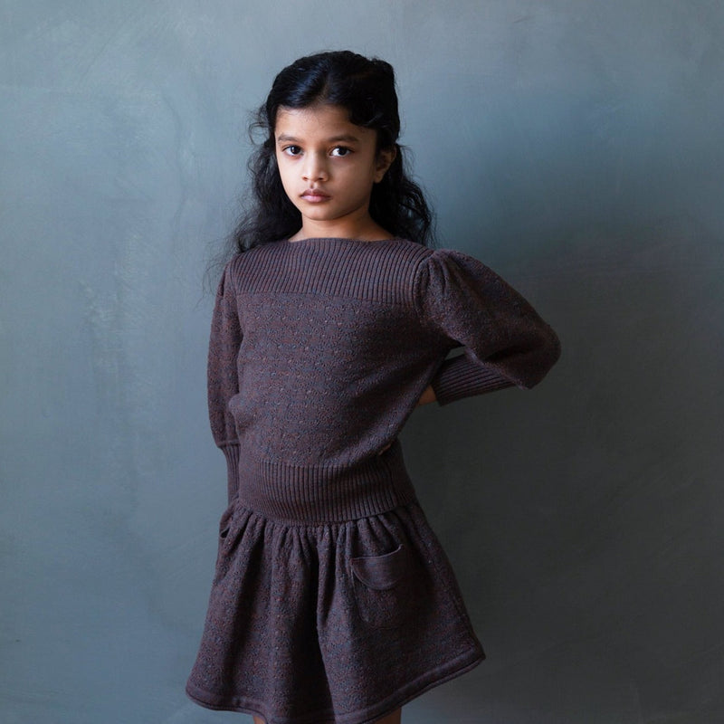 Winona mineral sweater in merino wool - Soor Ploom selection available on amaetc.com, eco-friendly concept store for children