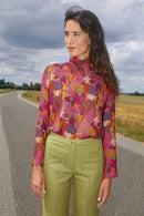 Blouse Impériale Bonne Étoile - Rose Et Orange