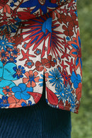 Blouse Narcisse Trèfle - Bleu Et Rouge