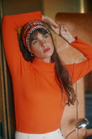 Sous-Pull En Coton Mandarine - Orange