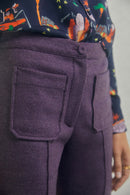 Pantalones de lana Enchanting Blueberry - Burdeos