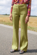 Pantalon Enchanteur En Laine Vert Pistache - Vert