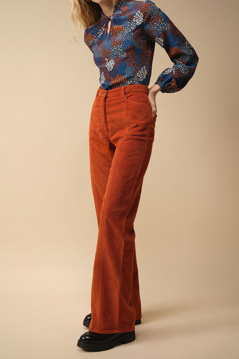 Idealista Calabaza Pantalones de terciopelo - Naranja