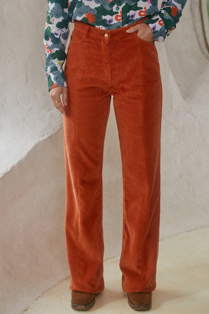 Idealista Calabaza Pantalones de terciopelo - Naranja